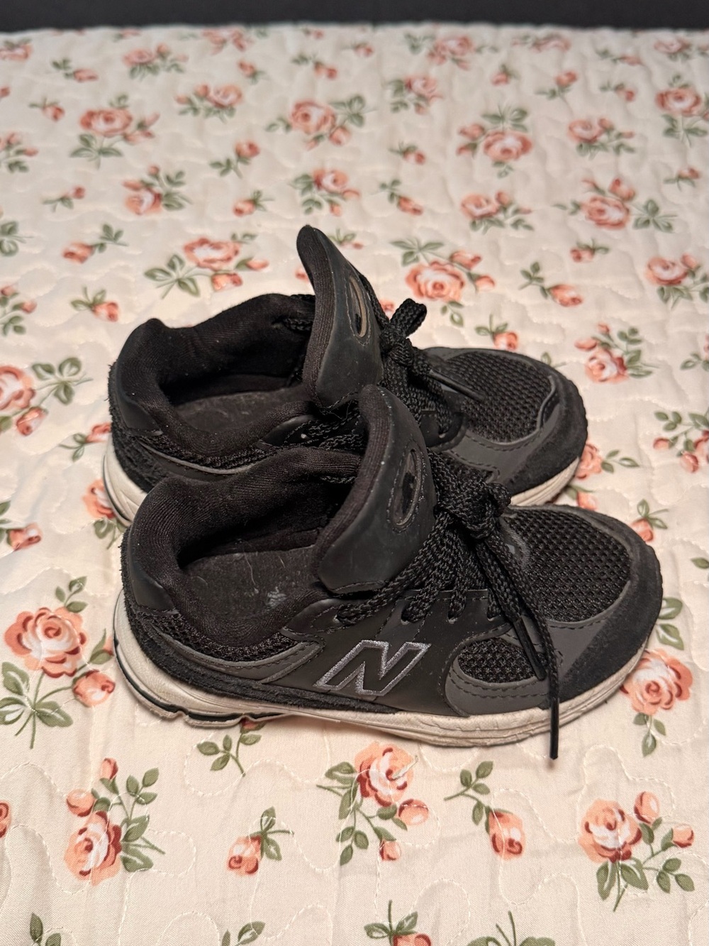 New Balance Black and Gray Kids' Athletic Sneakers
